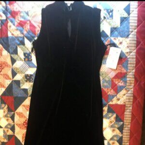 *Vintage* Ronnie Nicole Black Velvet Keyhole Evening Gown Maxi Dress Sz 4